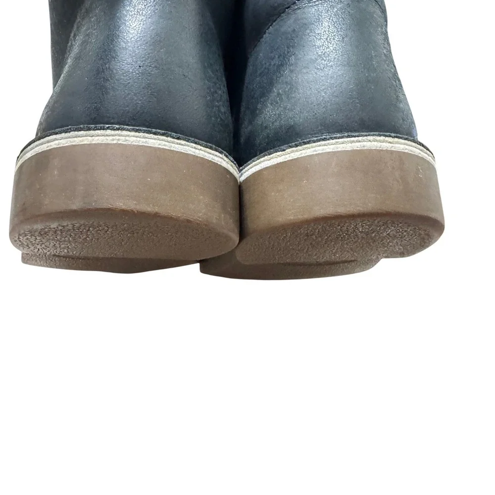 Clarks Bushacre 2 Chukka Boots Mens 12‎ Navy Blue Leather 18522